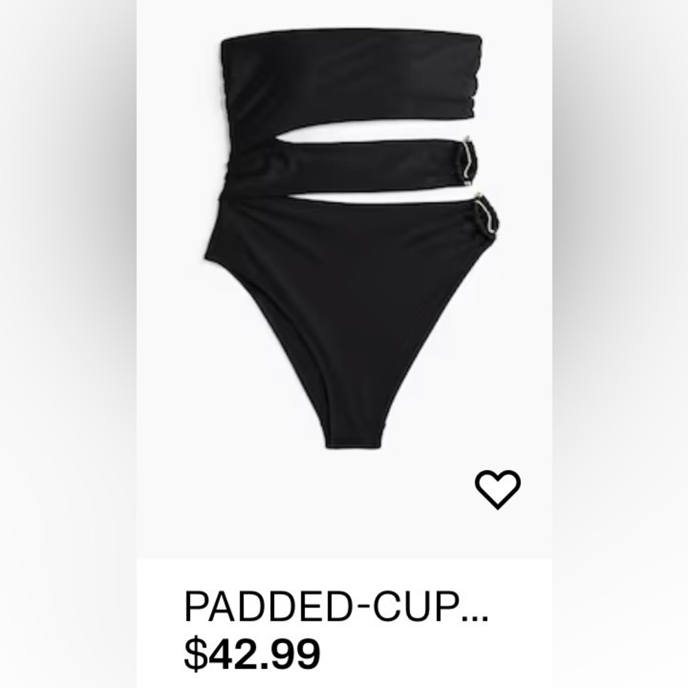 H&M padded cup bandeau Swimsuit